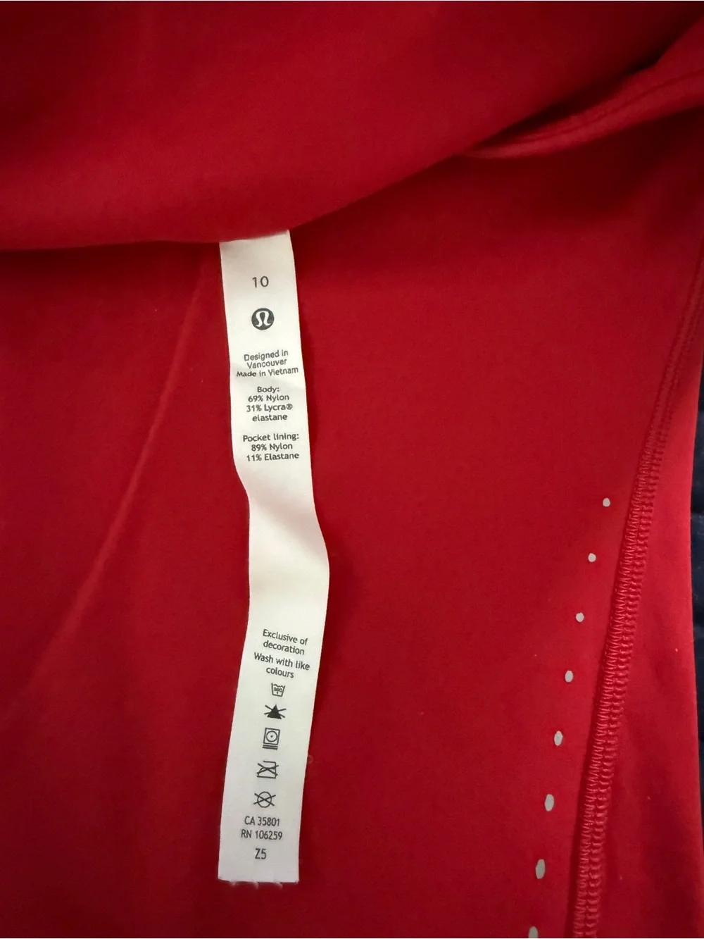 lululemon athletica Kids Bright Red Athletic Leggings - Picture 3 of 5